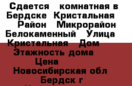 Сдается 1-комнатная в Бердске, Кристальная 3 › Район ­ Микрорайон Белокаменный › Улица ­ Кристальная › Дом ­ 3 › Этажность дома ­ 3 › Цена ­ 9 000 - Новосибирская обл., Бердск г. Недвижимость » Квартиры аренда   